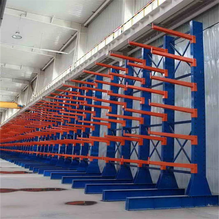 Factory 3000kg Bearing Wall Mounted Heavy Duty Warehouse Storage Shelves Industrial Pipe Shelving Cantilever Shelf