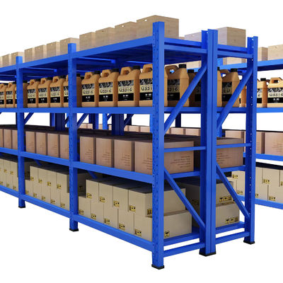Stackable Racking Boxes Medium Duty Pallet Racking Garage Steel Long Span Shelving Warehouse ...