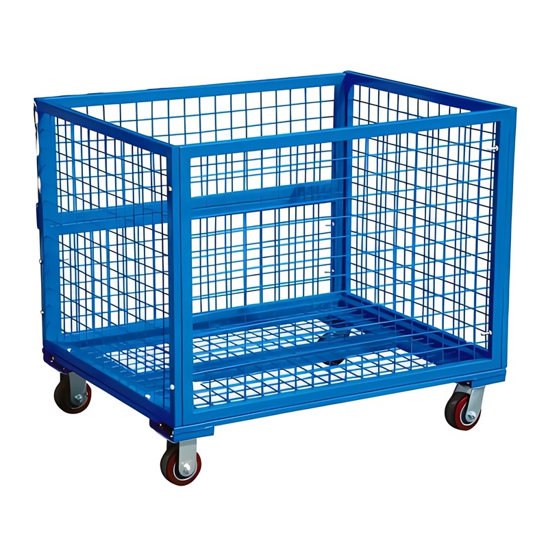 Heavy Duty Warehouse Portable Galvanized Folding Wire Mesh Storage Cage ...