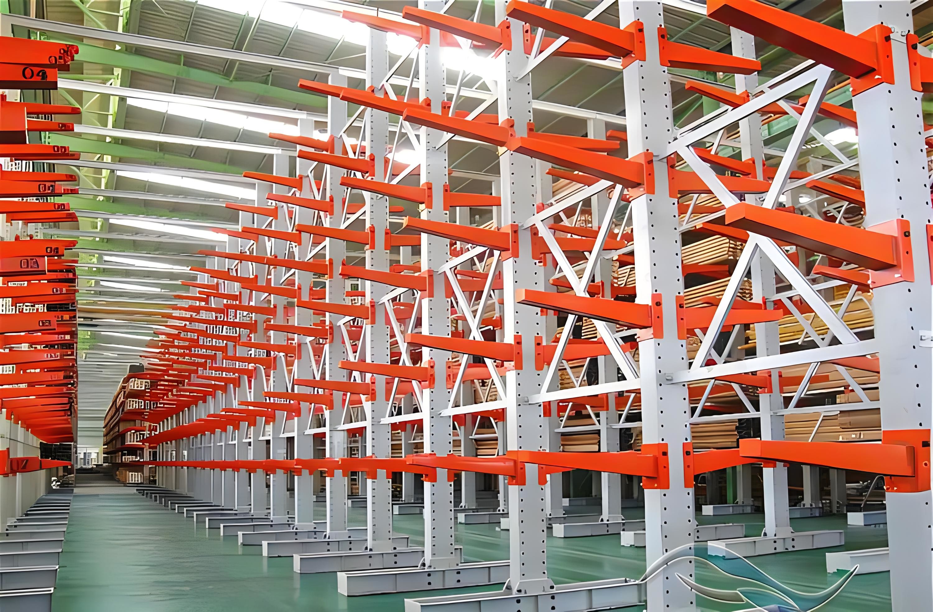 Lightweight Outdoor Selective Cantilever Racking Multi-Level For Warehouse Storage Racking