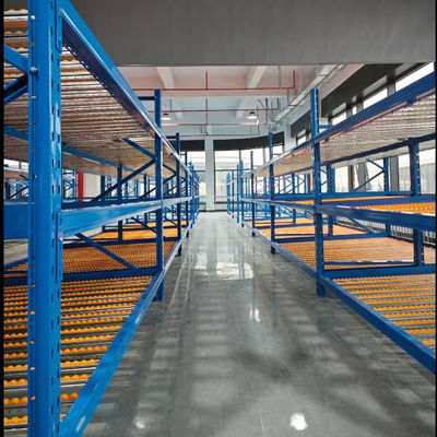 Warehouse Shelving On Rails Industrial Storage Pallet Flow Roller shelving Gravity Flow Rolling ...